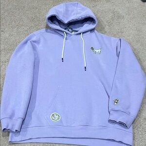 Lavender Hoodie with Embroidered Details GOAT USA sz MEDIUM